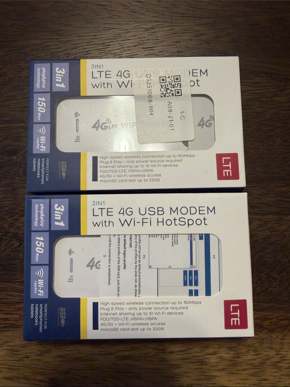 LTE 4G USB Modem with Wi-Fi HotSpot - White